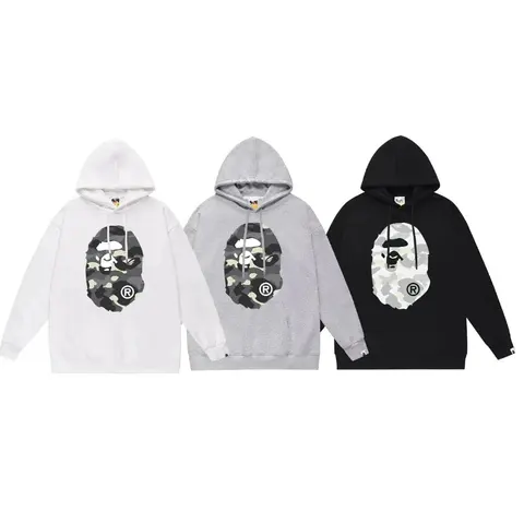 A Bathing Ape Camouflage Logo Hoodies
