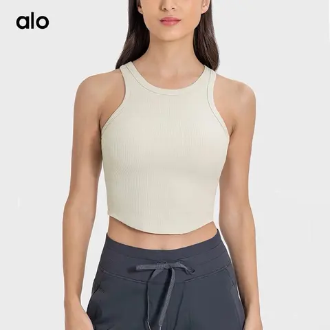 alo Ribbed Cropped Tank Top