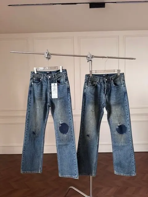 Levi's Distressed Straight Leg Jeans