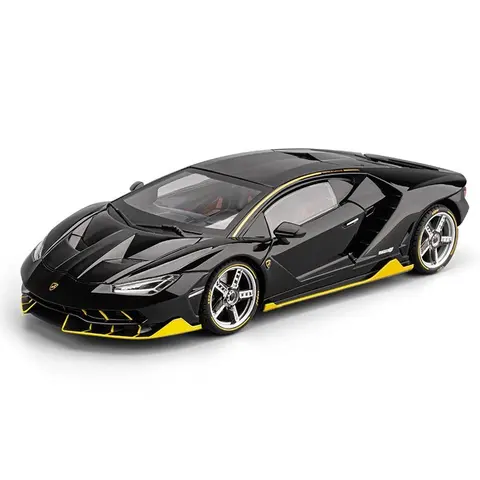 Lamborghini Sian FKP 37 Black with Yellow Accents Model Car