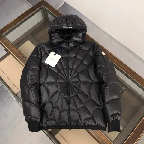 Moncler Black Quilted Down Jacket with Hood