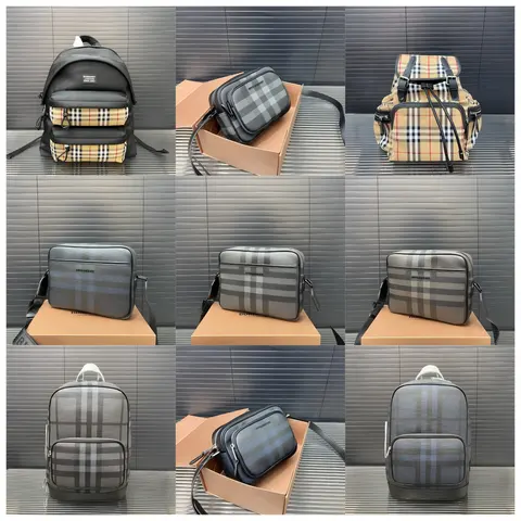 Burberry Check Pattern Backpacks and Crossbody Bags Collection