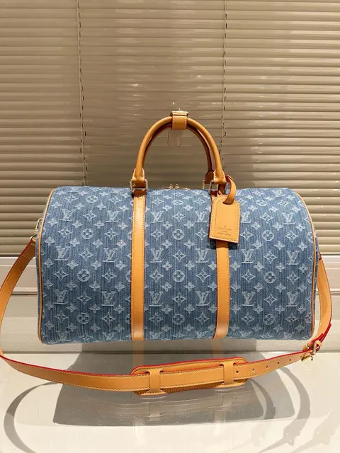 Louis Vuitton Denim Keepall 50 Duffle Bag