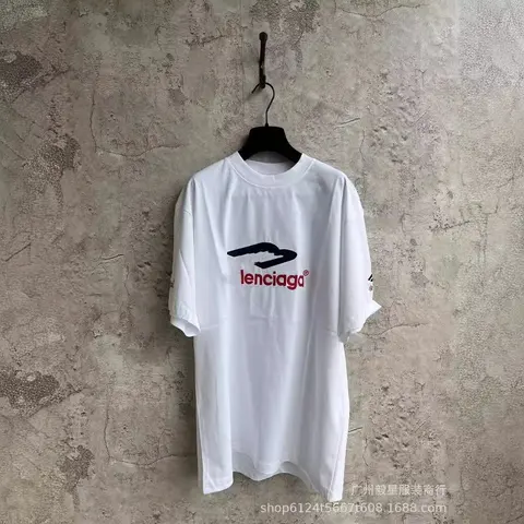 Balenciaga Logo Print White T-Shirt