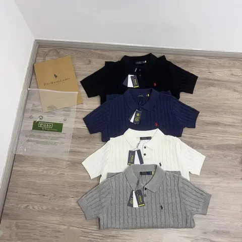 Polo Ralph Lauren Cable Knit Polo Shirts Collection