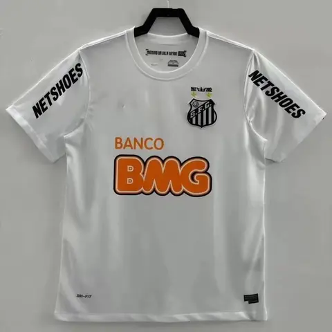 Santos FC White Home Jersey with BMG Sponsorship