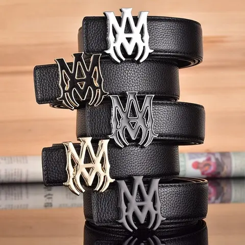 M Logo Leather Belts Collection
