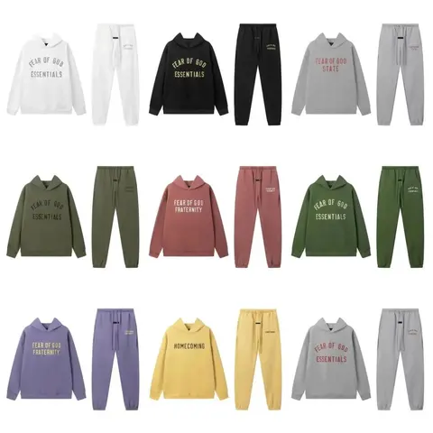 Fear of God Essentials and Fraternity Hoodies and Sweatpants Collection
