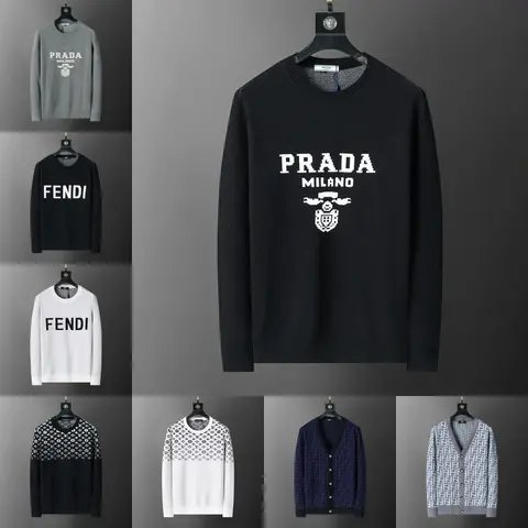 Prada Milano Logo Knit Sweater Collection