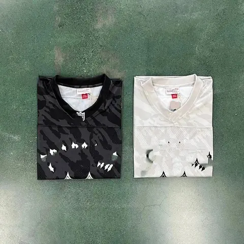 Mizuno Football Jersey Set - Black and White Camouflage Design