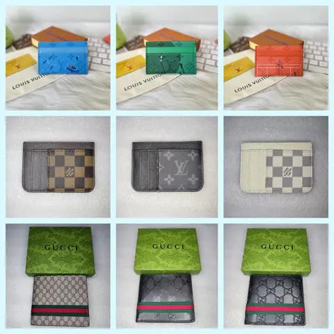 Gucci and Louis Vuitton Card Holders Collection