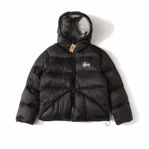 Stussy Black Puffer Jacket