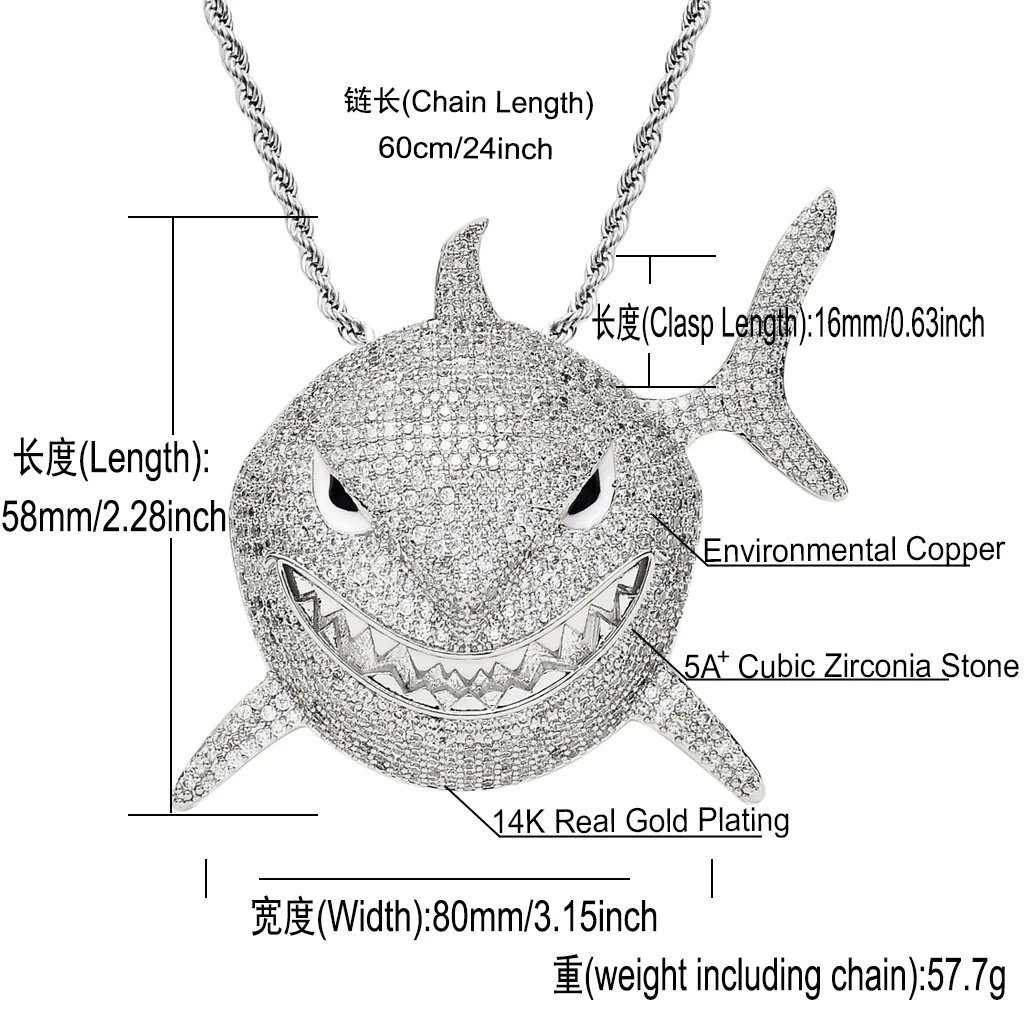鲨鱼银+3mm*60cm不锈钢麻花链