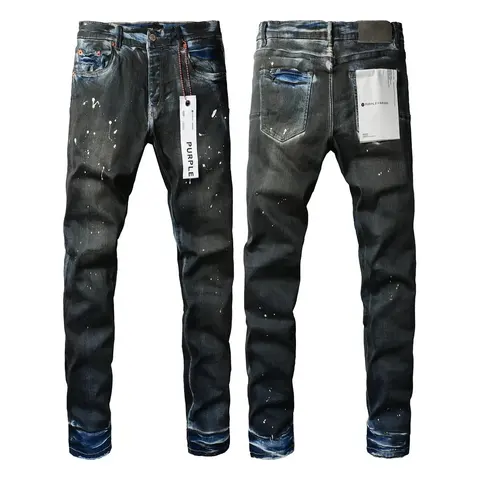 Purple Brand Paint Splatter Denim Jeans