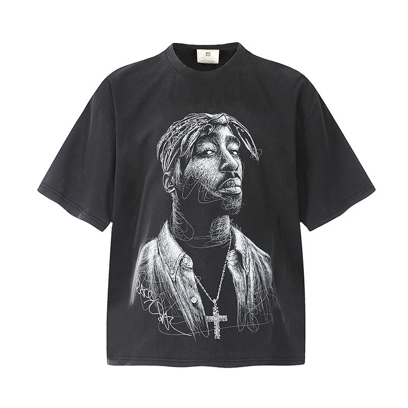 2pac素描人像