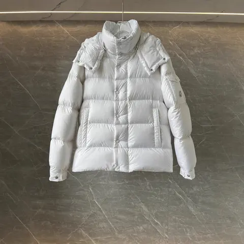 Moncler White Quilted Down Jacket