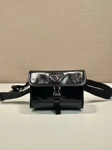 Prada Black Patent Leather Crossbody Bag