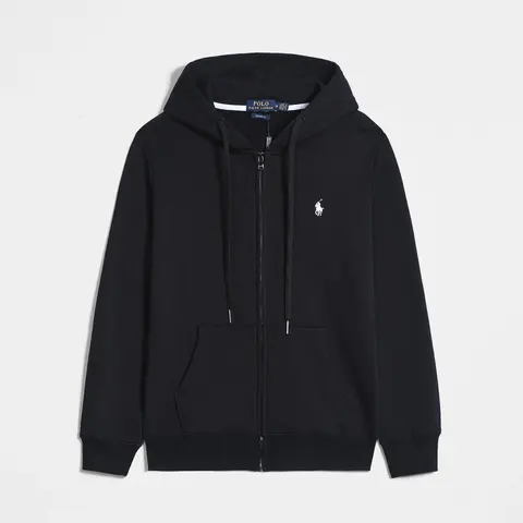 Polo Ralph Lauren Black Zip-Up Hoodie