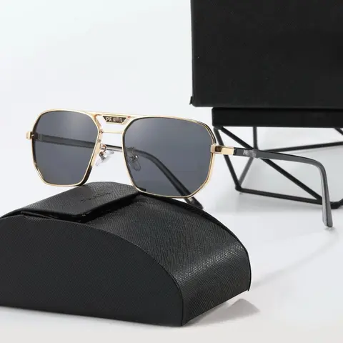 PK3 Aviator Sunglasses with Gold Frame and Black Case