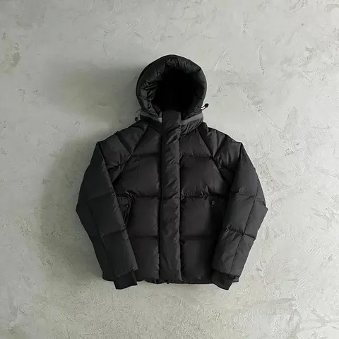 Black Hooded Puffer Jacket