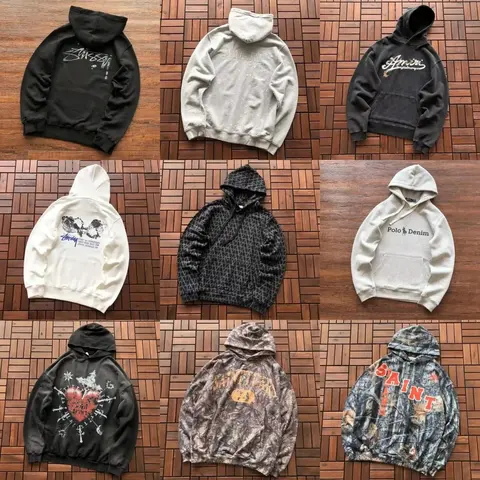 Stussy, Polo Denim, and Saint Laurent Hoodie Collection