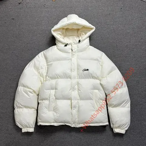 Carter White Hooded Puffer Jacket