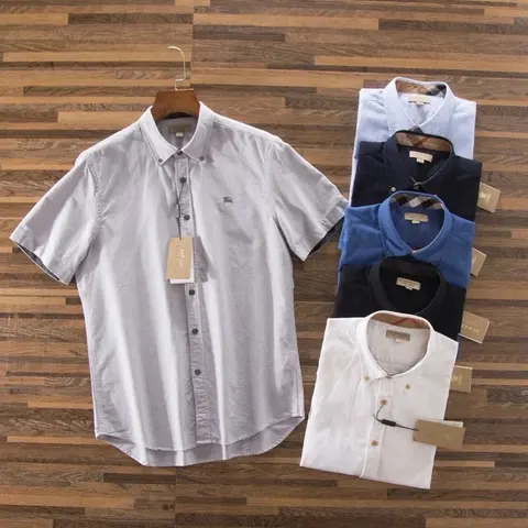 Burberry Men's Short Sleeve Button-Up Shirts Collection