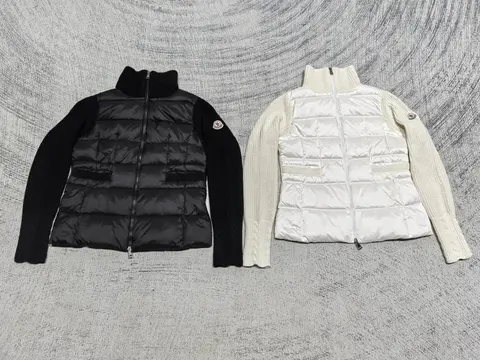 Moncler Hybrid Puffer Jackets - Black and White