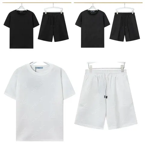 PRYNZ Embossed Logo T-Shirt and Shorts Set