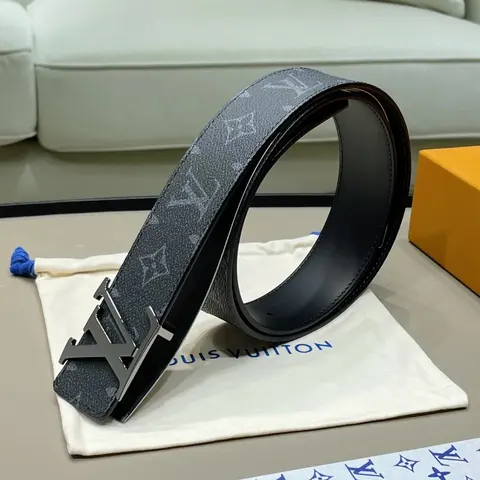 Louis Vuitton Monogram Canvas Belt with LV Buckle