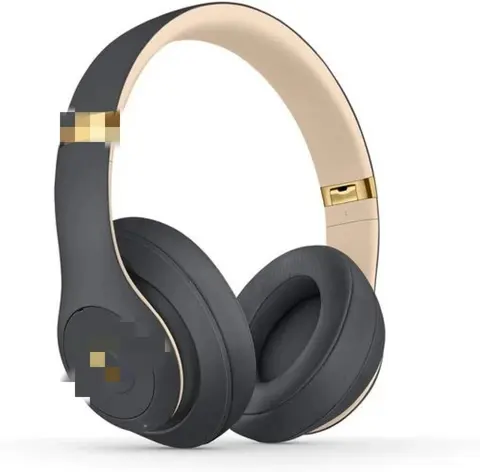 Wireless Over-Ear Headphones with Gold Accents