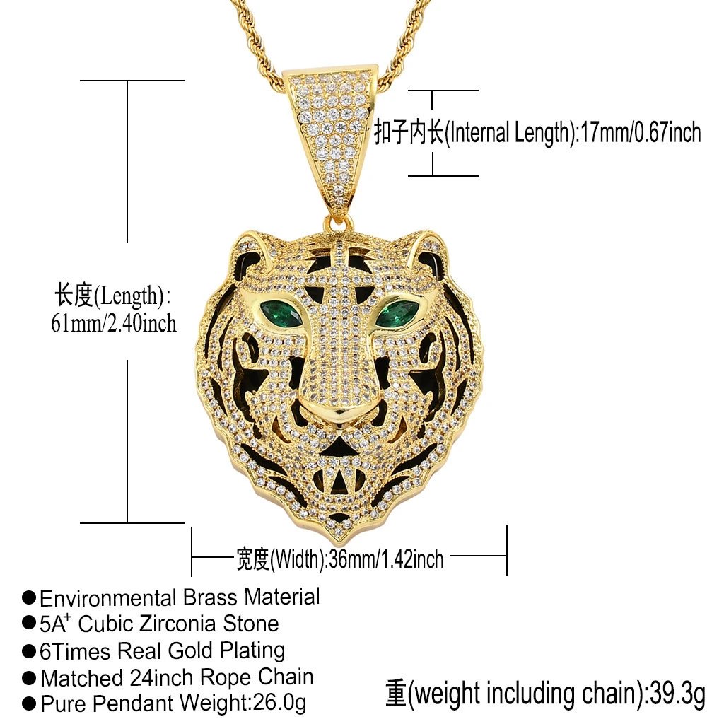 老虎大扣头金+3mm*60cm不锈钢麻花链