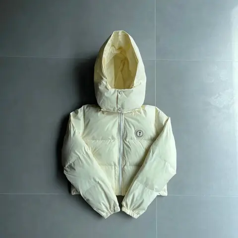 Moncler White Down Hooded Jacket