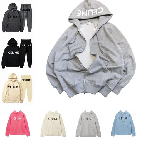 Celine Logo Hoodie and Sweatpants Set