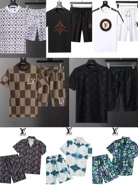 Louis Vuitton Men's Fashion Sets - T-Shirts and Shorts Collection