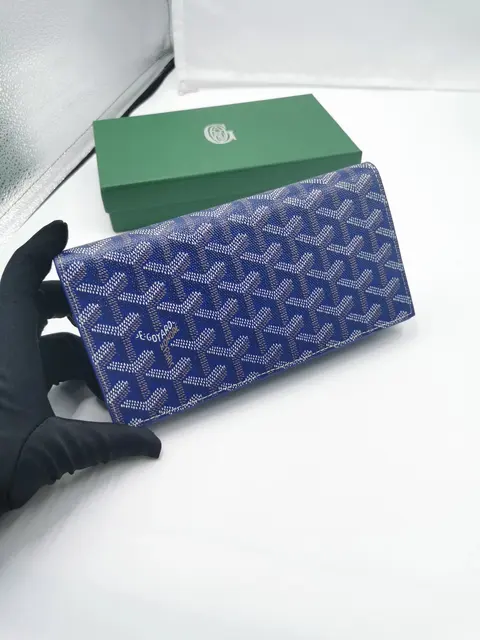 Goyard Blue Monogram Long Wallet