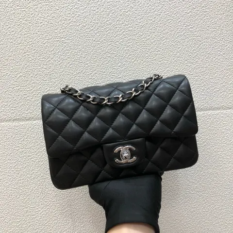 Chanel Black Quilted Leather Flap Bag with Silver Hardware