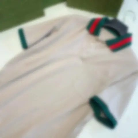 织带衣领Polo 卡其色