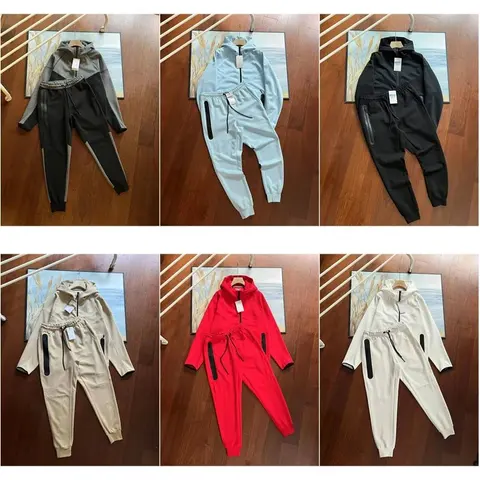 Men's Hooded Tracksuit Set - 6 Color Options