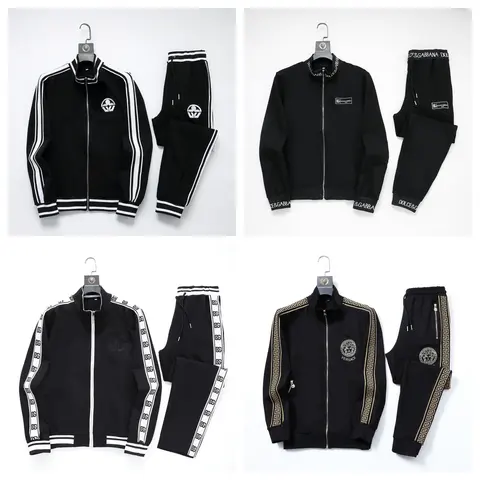 Designer Men's Tracksuit Collection Featuring D&G and Versace Styles