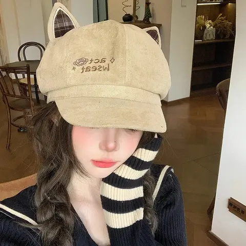Cat Ear Embroidered Baseball Cap