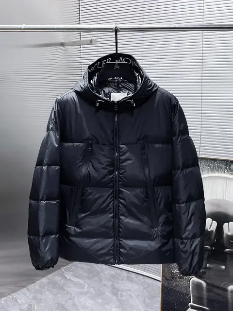 Moncler Black Hooded Down Jacket