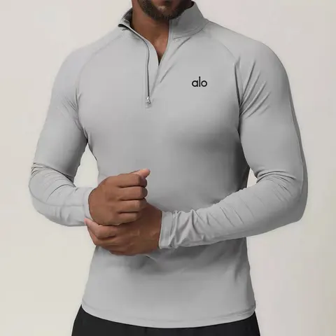 alo Yoga Men's Long Sleeve Quarter Zip Pullover