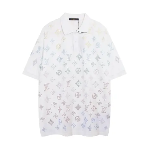 Louis Vuitton Monogram Embroidered Polo Shirt