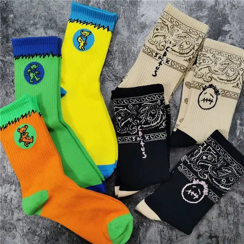 Travis Full Collection Sports Socks - Mid-Calf Cotton Socks for DUNK and Streetwear