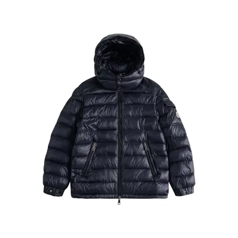 Moncler Navy Blue Quilted Down Jacket with Hood