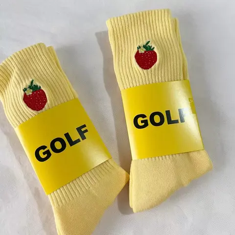 GOLF WANG 2023 Strawberry Embroidered Socks