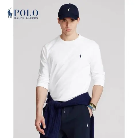 Polo Ralph Lauren White Long Sleeve Crewneck T-Shirt