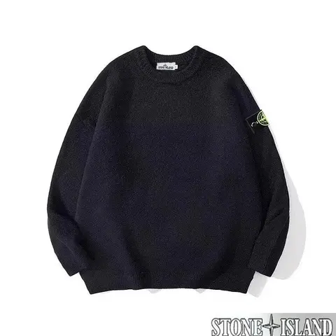 Stone Island Black Crewneck Sweater