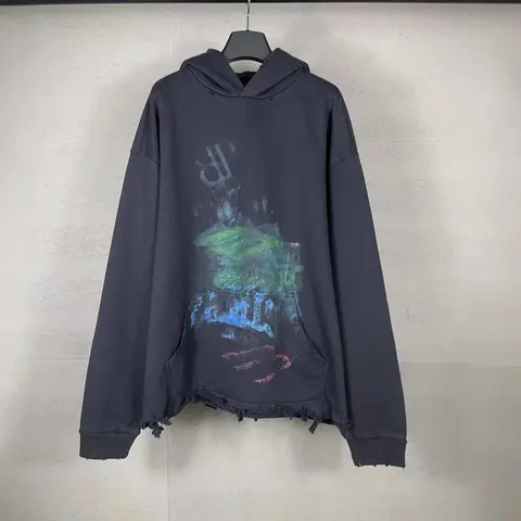 Distressed Graphic Hoodie